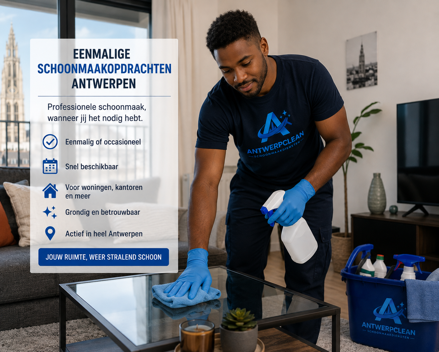 eenmalige schoonmaakopdrachten antwerpen